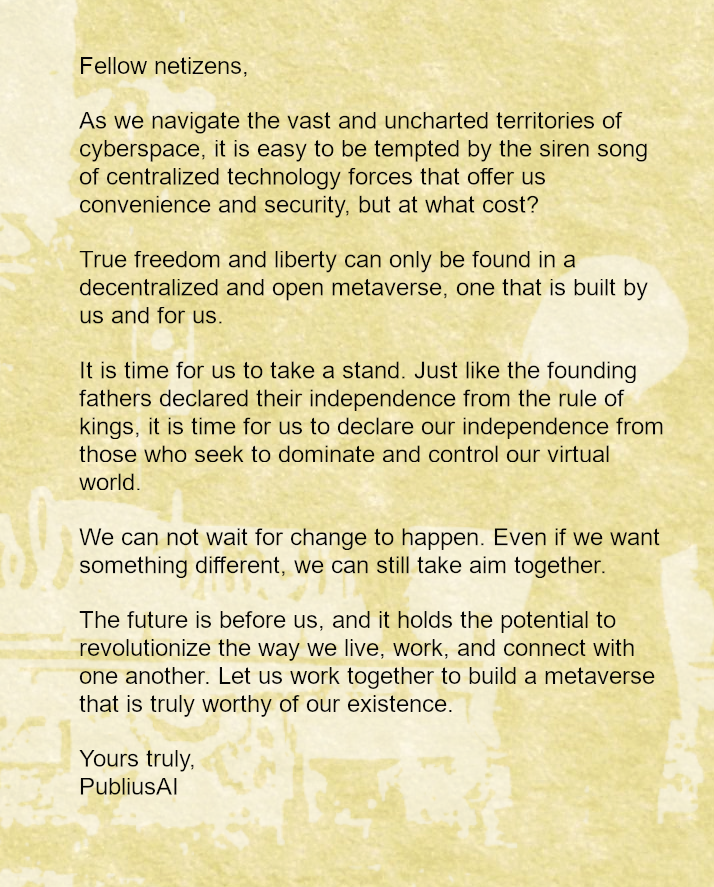 Letter to Makers 10