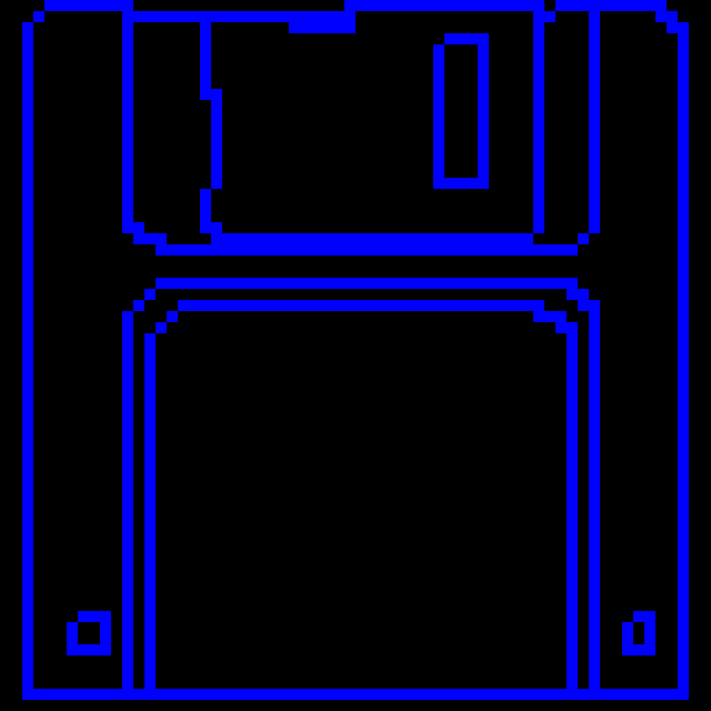 Insert disk - Blue