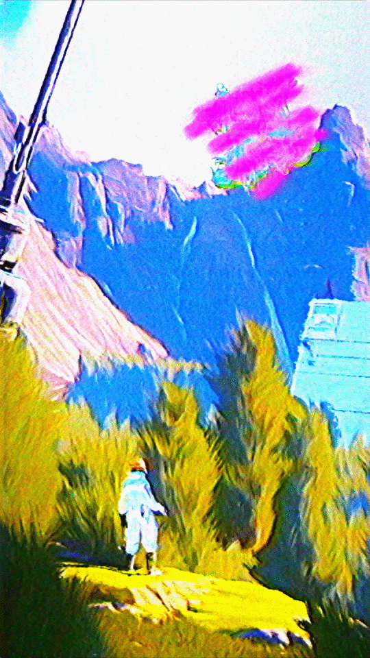 Behind Pines