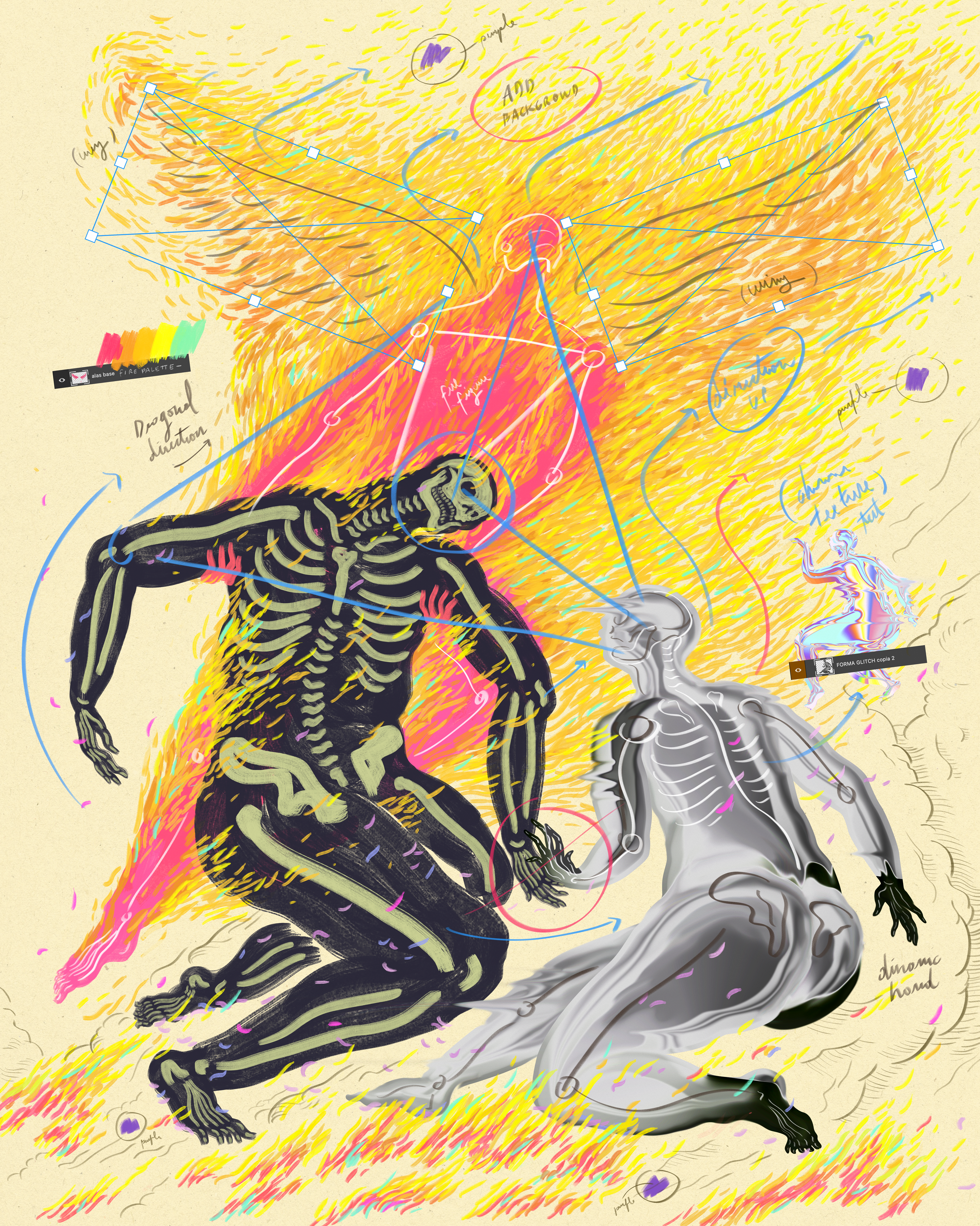 II. ‘Angel øf the Flames’. (Sketch Version)