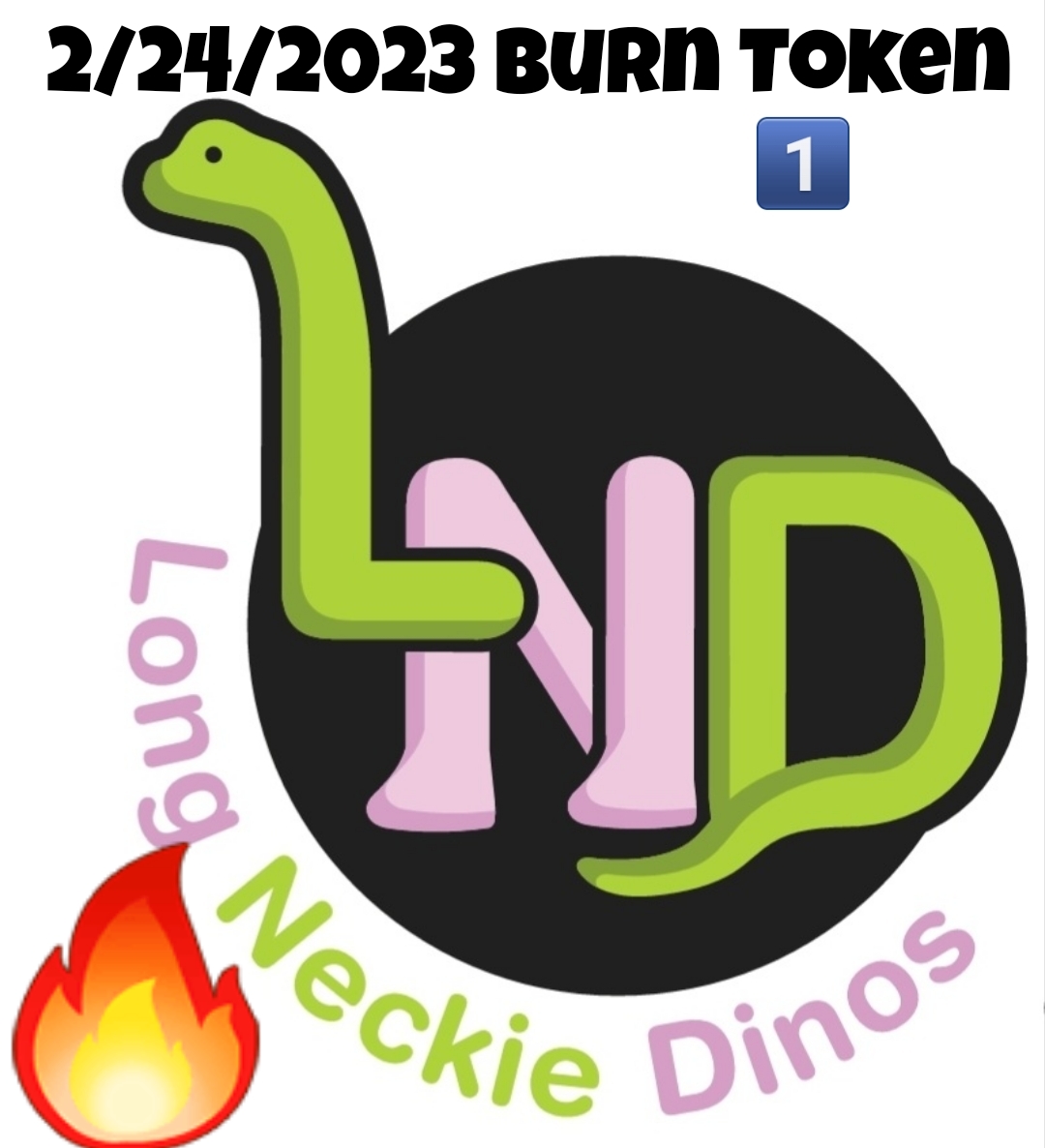 Long Neckie Dino Burn Token #2