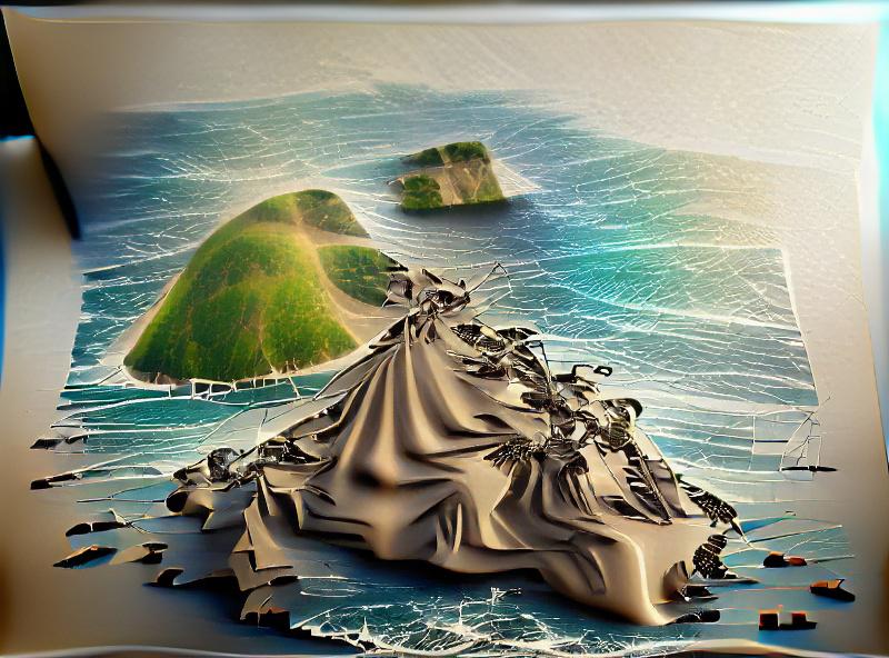 there is a lonely lost island standing as a fracture to the ocean waves