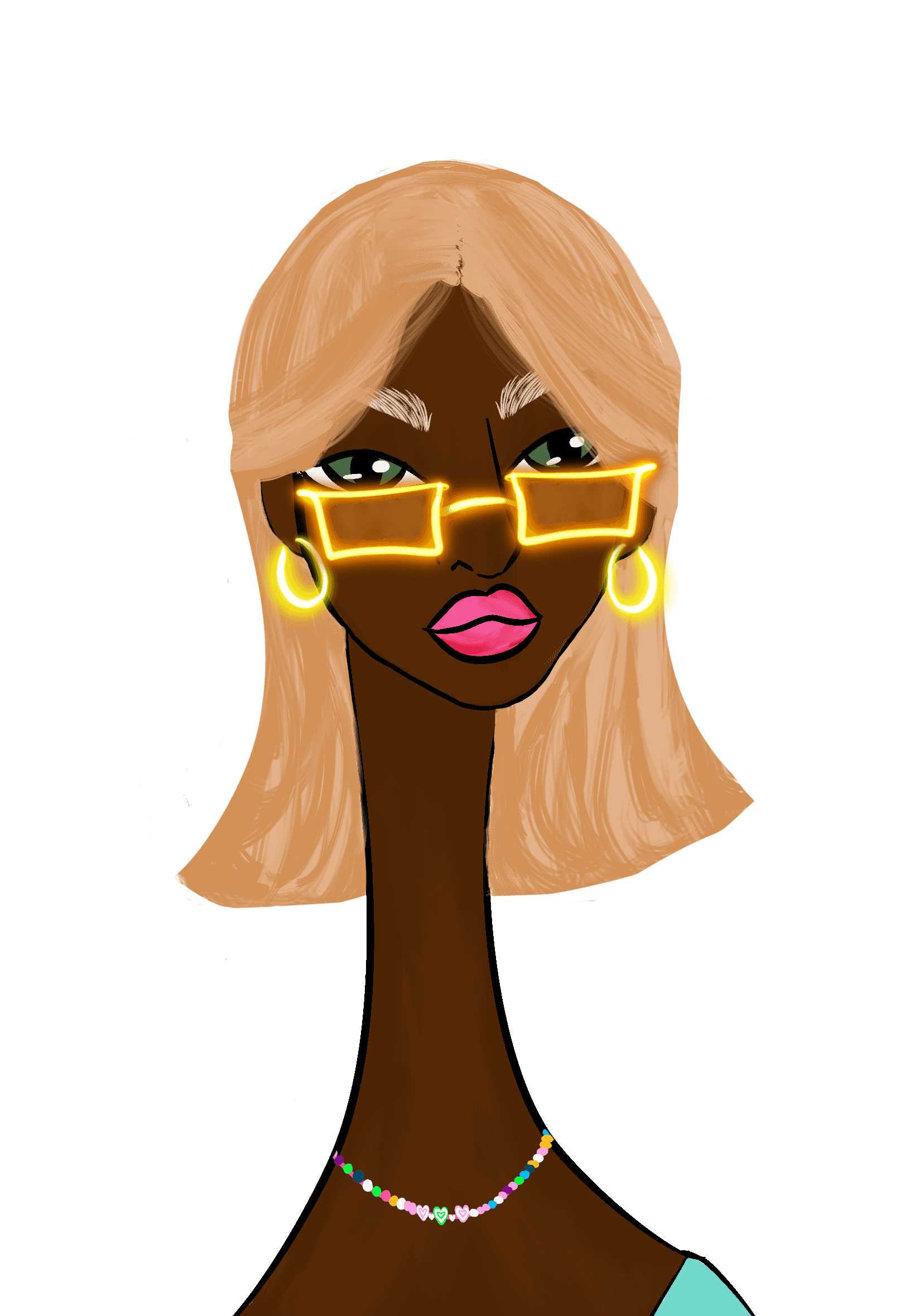 Long Neckie Lady #2410