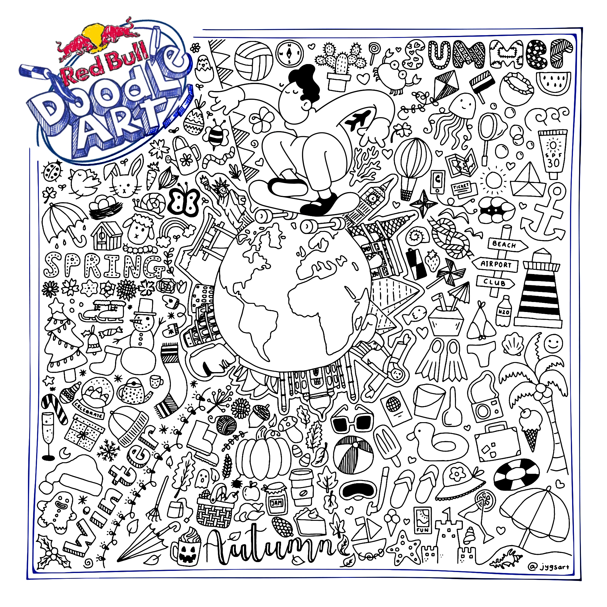 Red Bull Doodle Art Collection mentored by Burnt Toast #6503/12935
