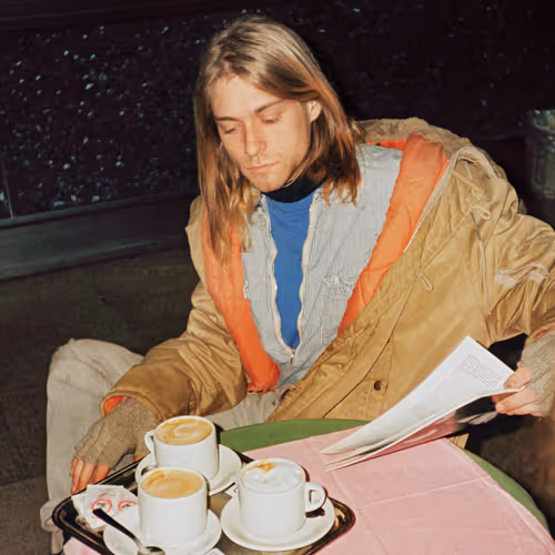 Kurt Cobain, train station, Rome. Nov 28, 1989