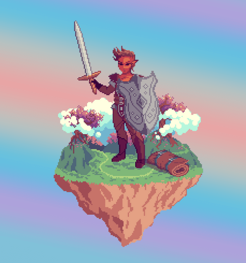 Dawn Half-Elf Slateshield Paladin Keeper of The Glade + Bedroll
