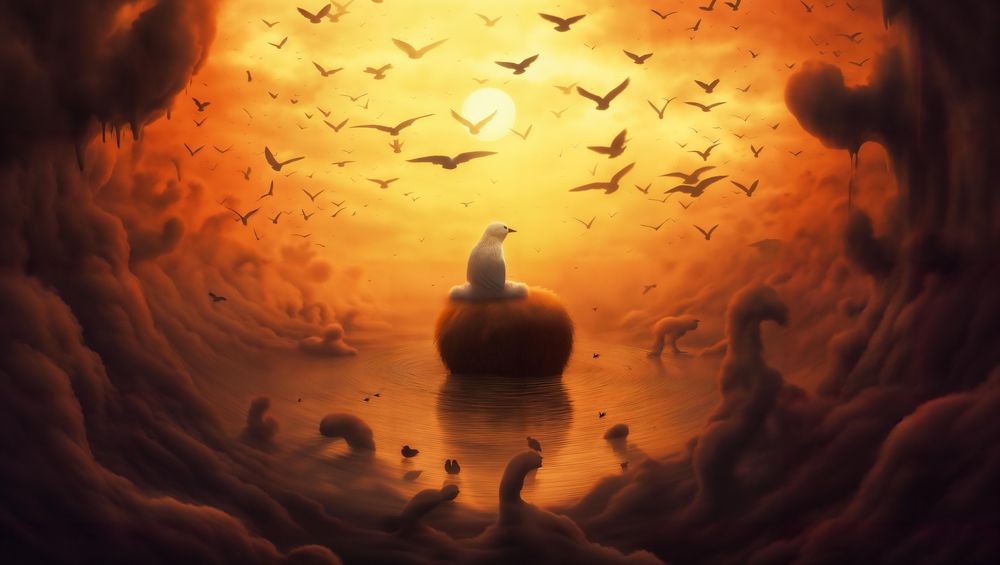 Meeting between the clouds