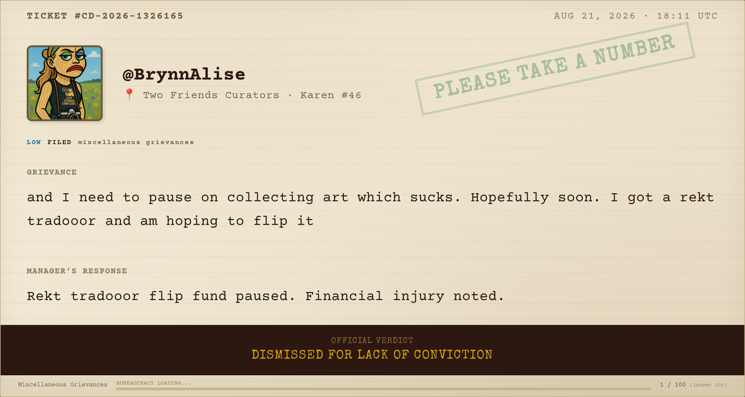Complaint #321