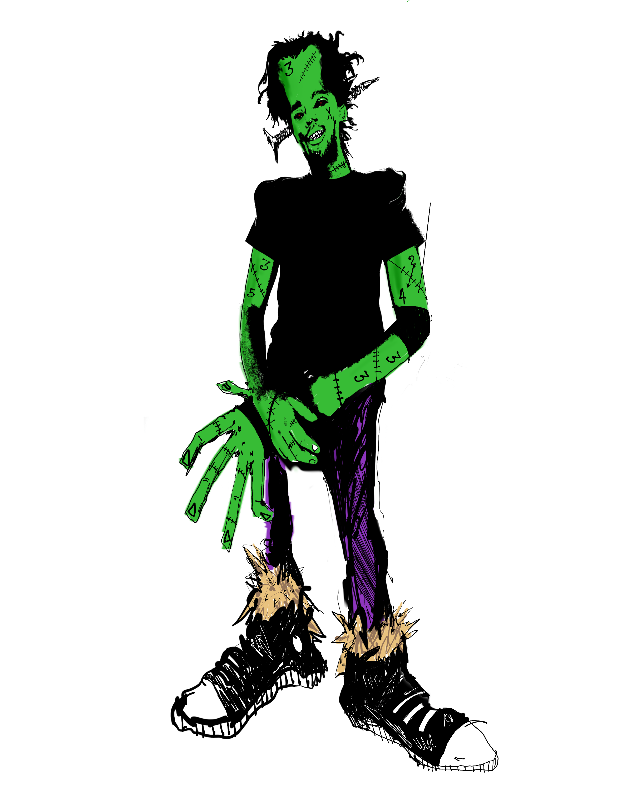 Aleqth as Frankenstein Self Potrait #4/4