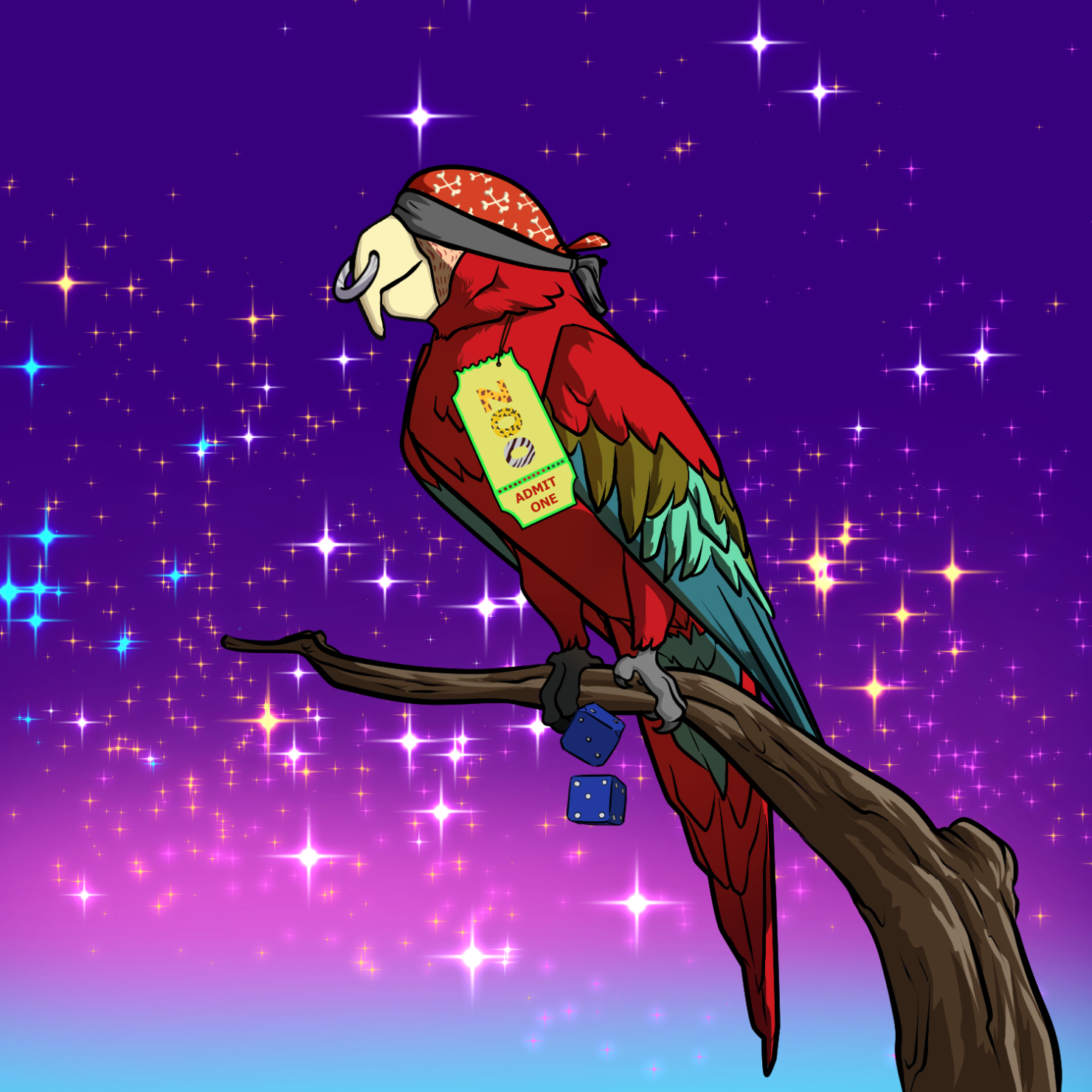 Proper Parrot Tree Club #9546