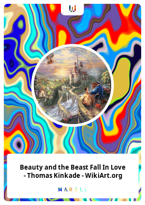 Beauty and the Beast Fall In Love - Thomas Kinkade - WikiArt.org