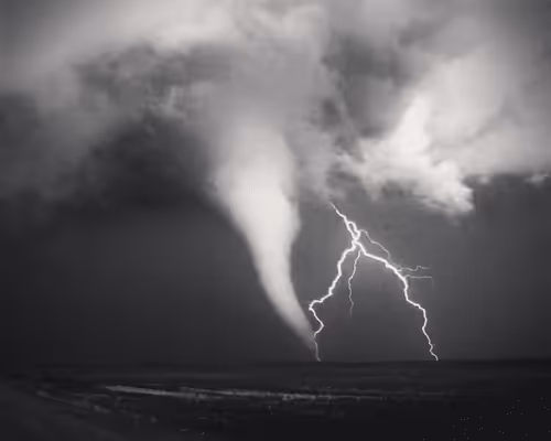 electric tornado B&W
