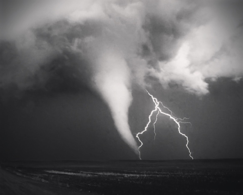 electric tornado B&W