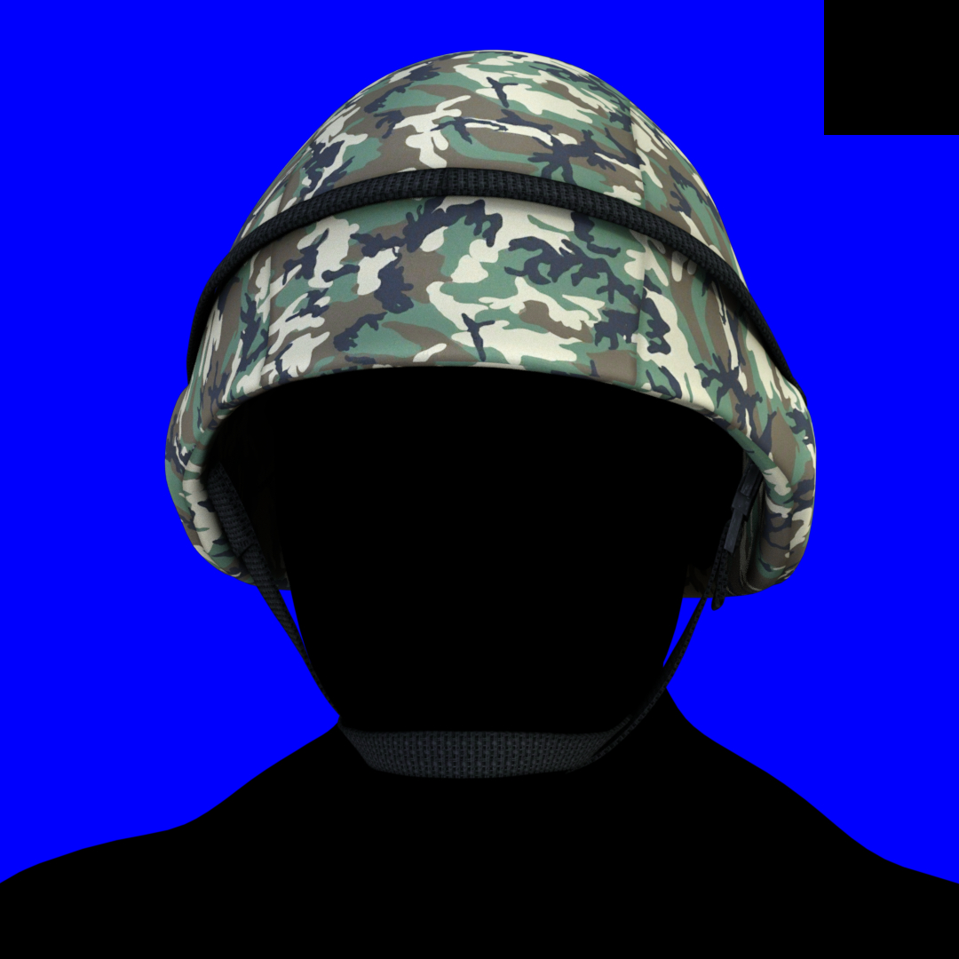 Villain #685 - The American Soldier Villain on the Blue background with the Black Accent