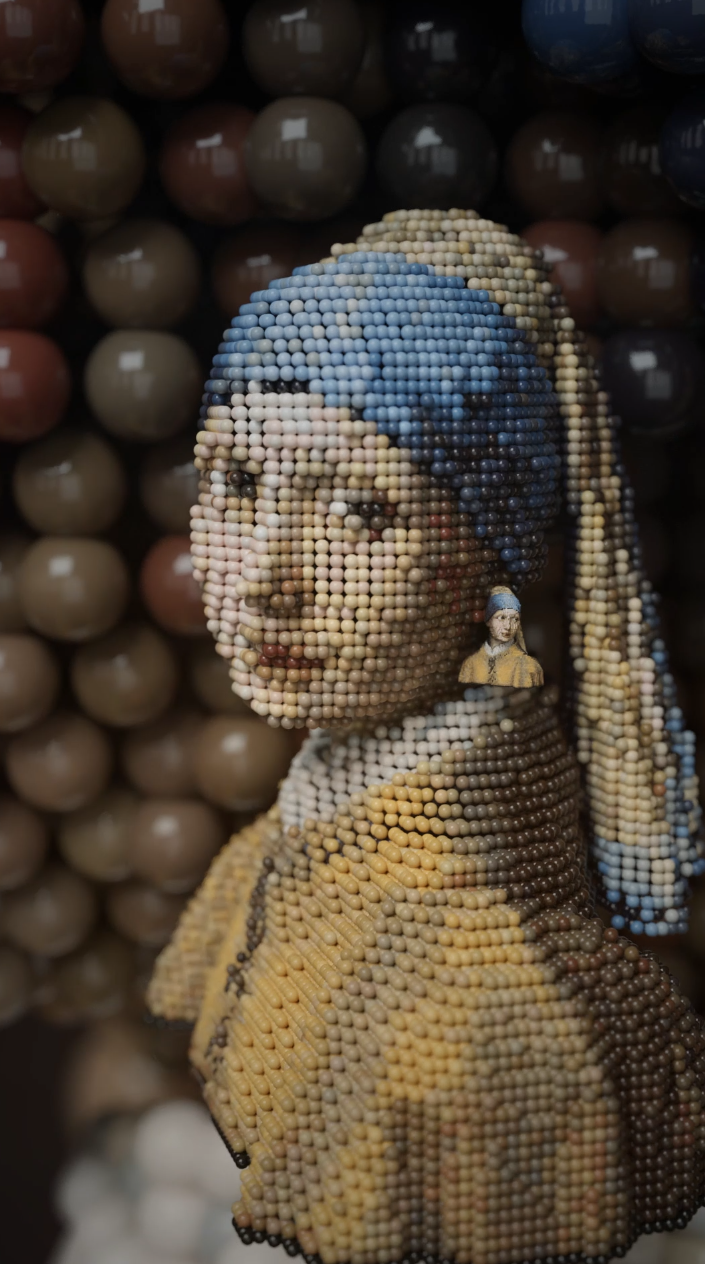 La jeunes filles en perles