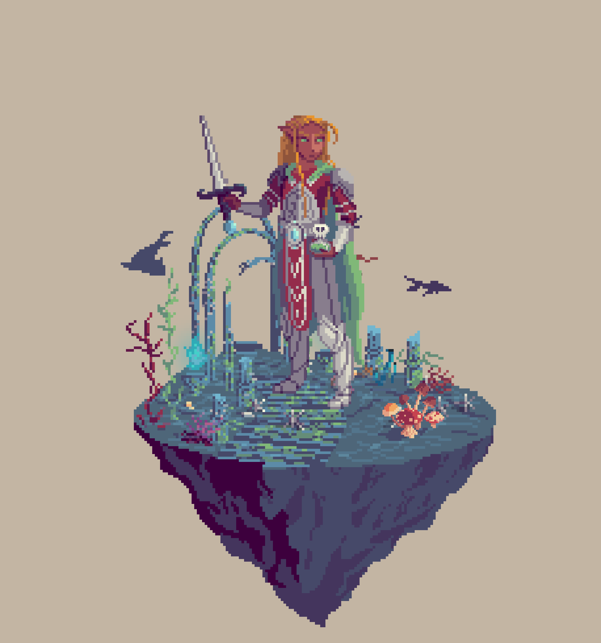 Dawn Elf Mycology Druid from The Temple + Caltrops