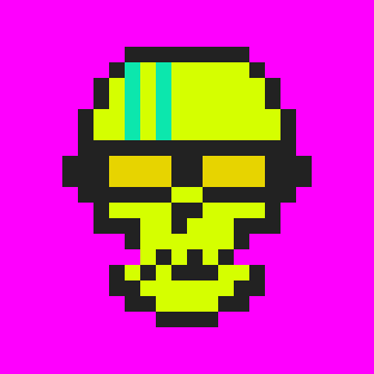 Cyber CryptoSkull #123