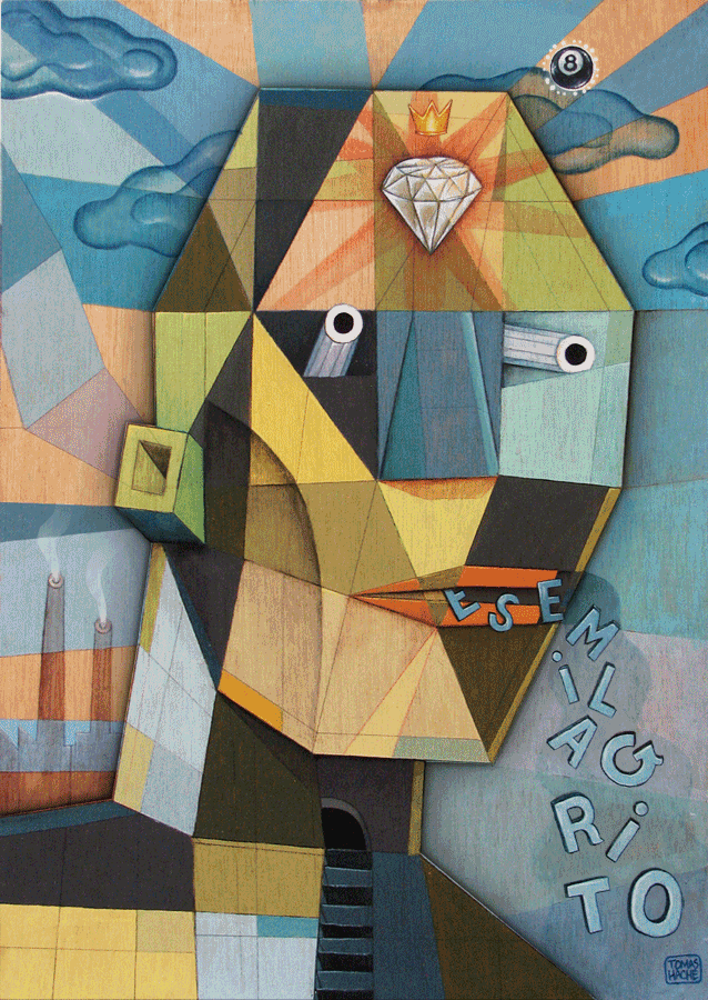 Man staring the rain.