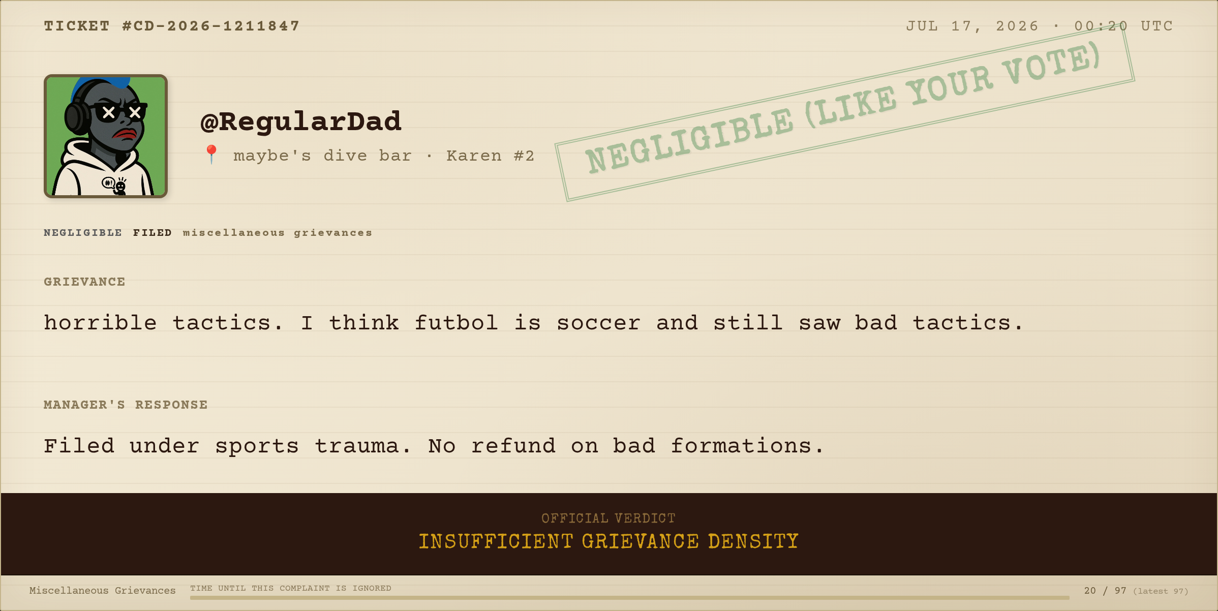 Complaint #202