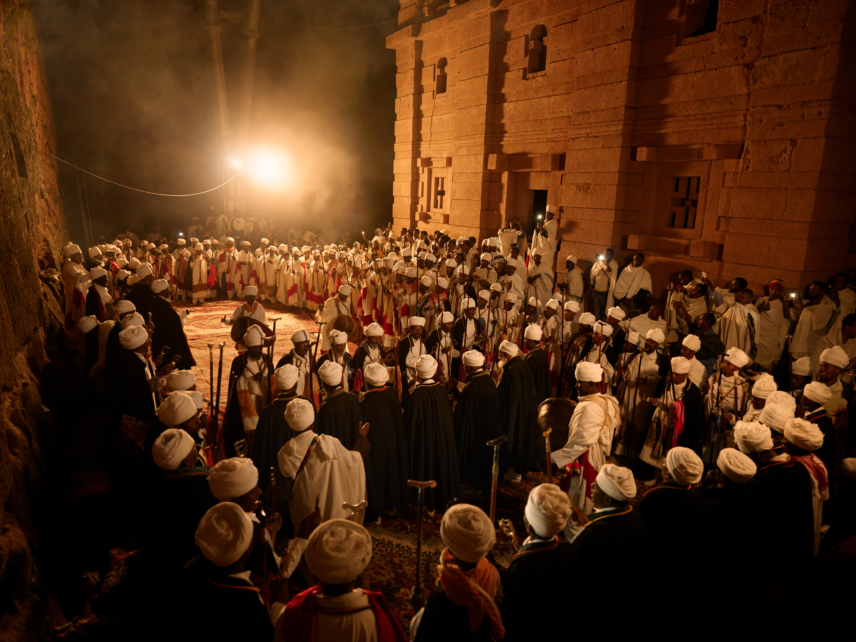 Ethiopia - Priests Sing Hymns on the Eve of Gena