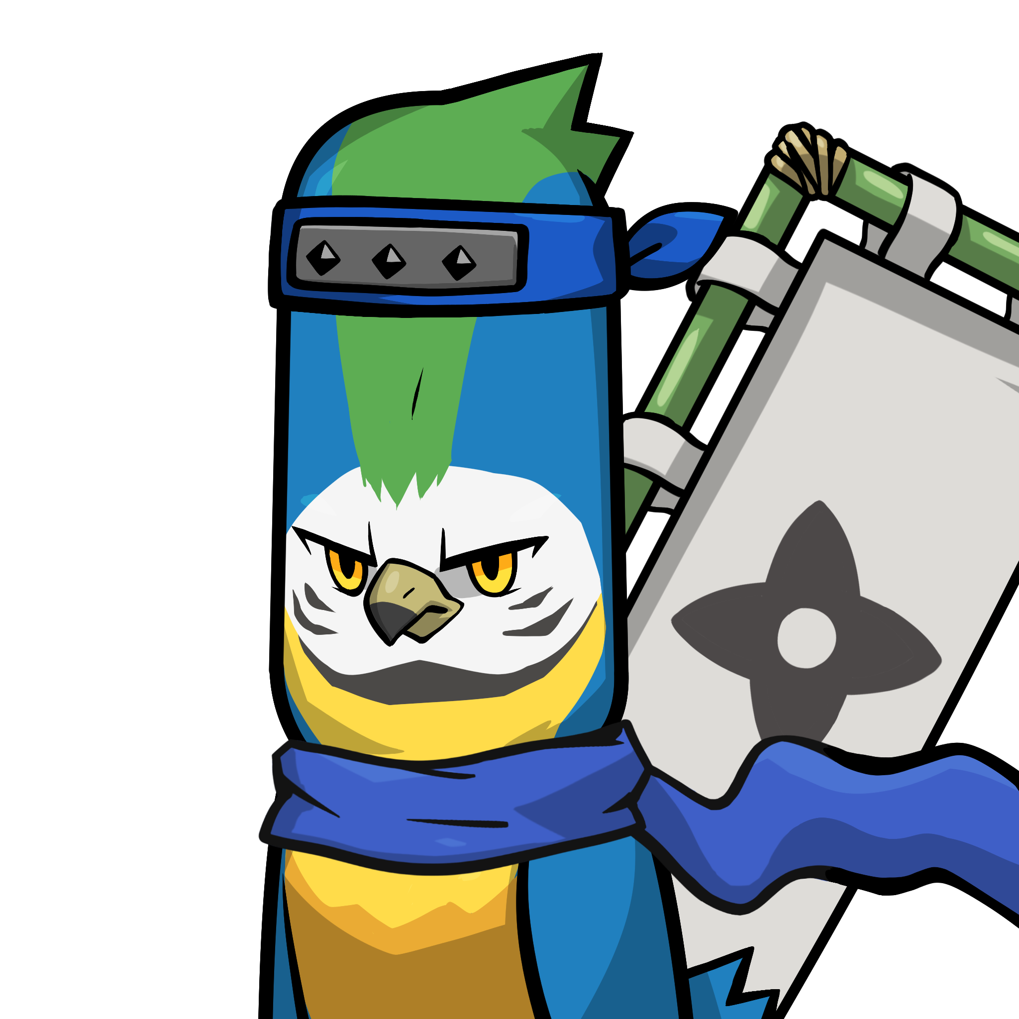 Narukami-Blue and white macaw #01582