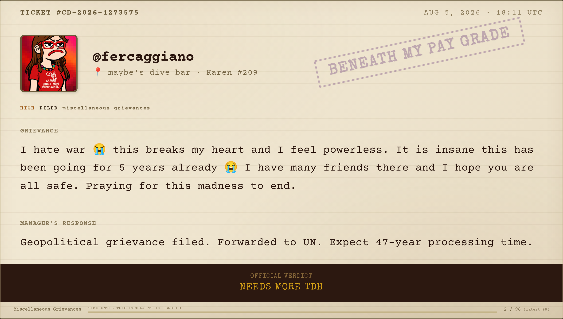 Complaint #279