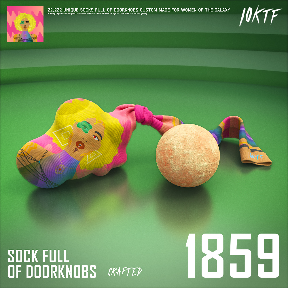 Galaxy Sock Full of Doorknobs #1859