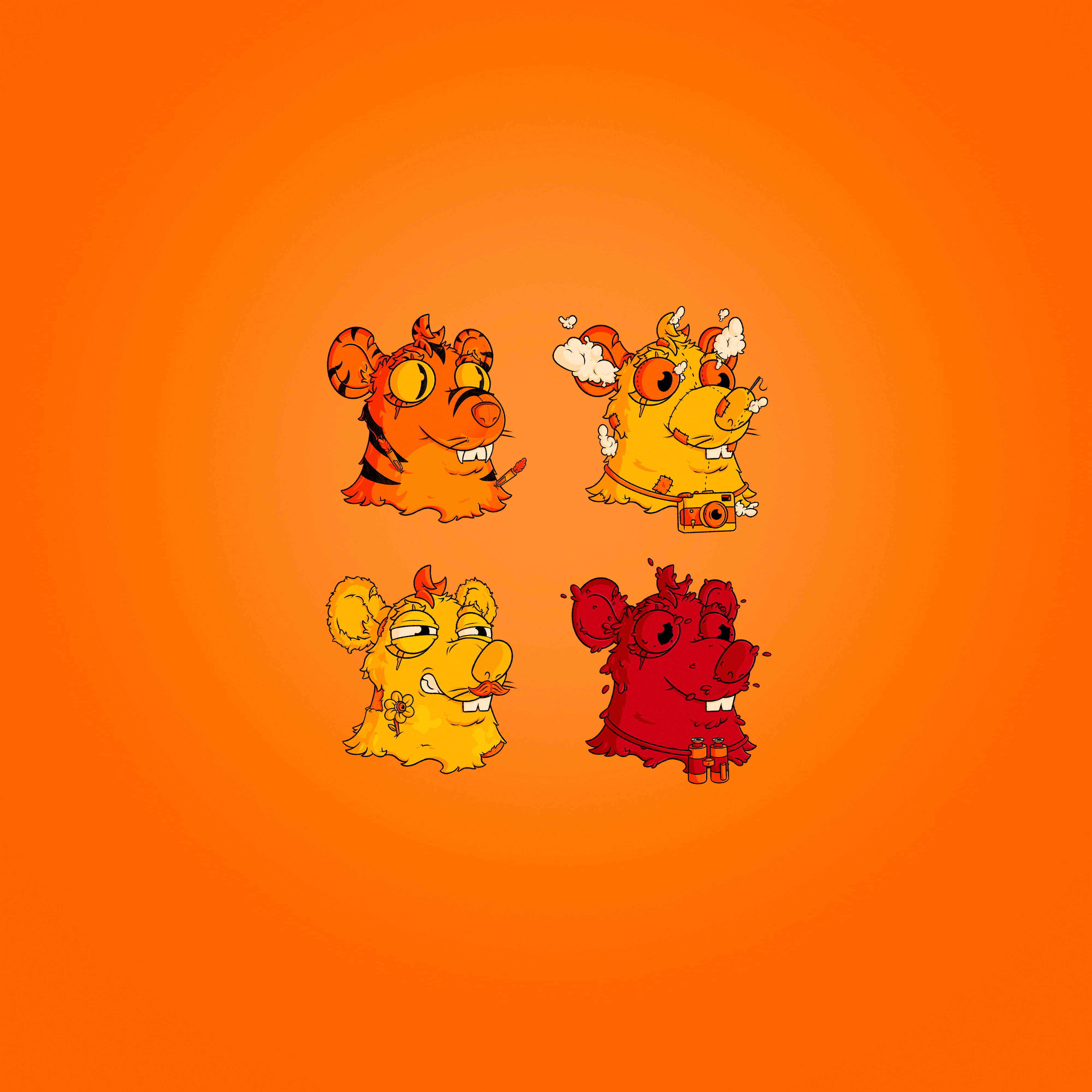 Squabble Heads: Orange Ratties