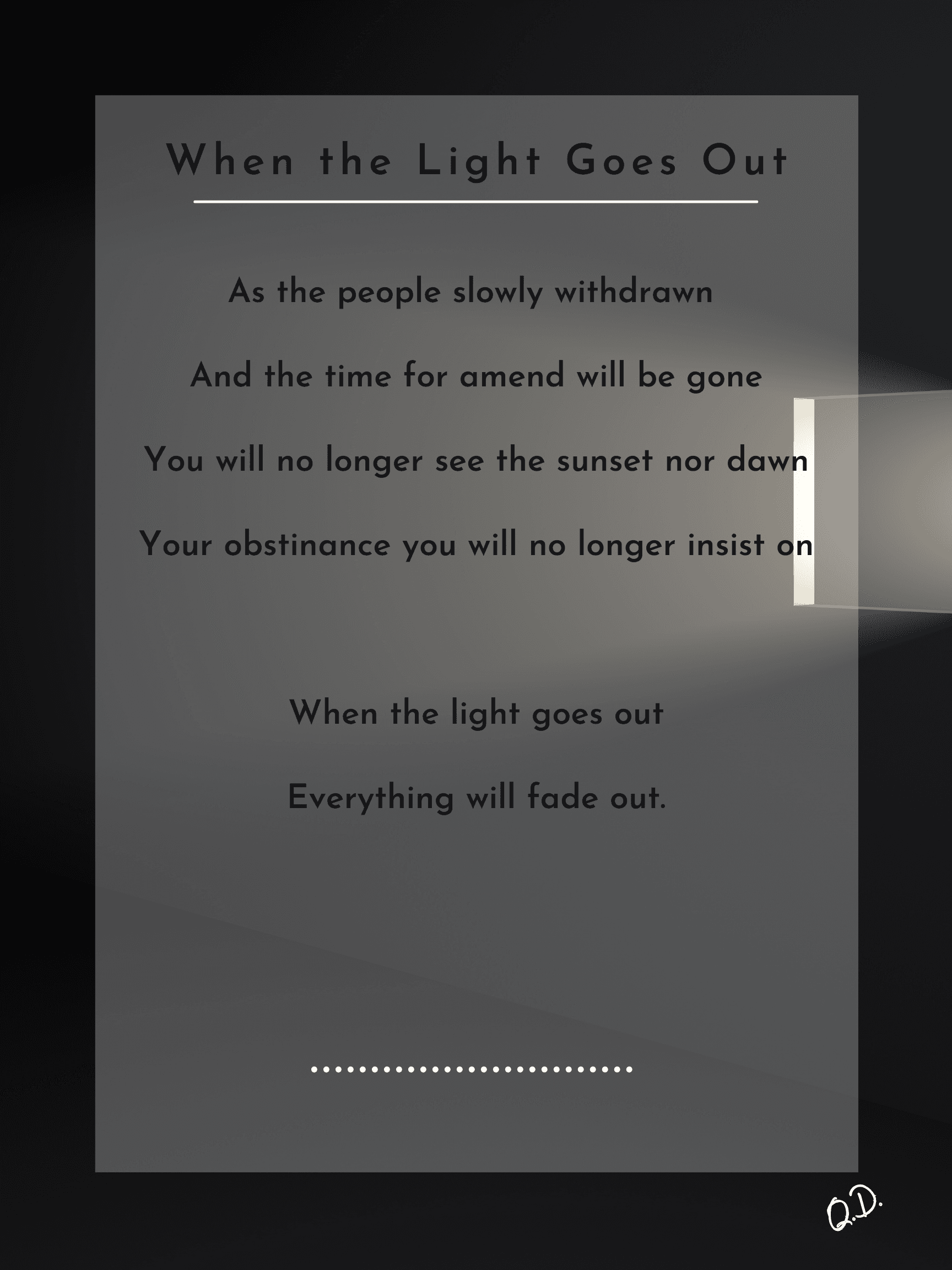 When the Light Goes Out