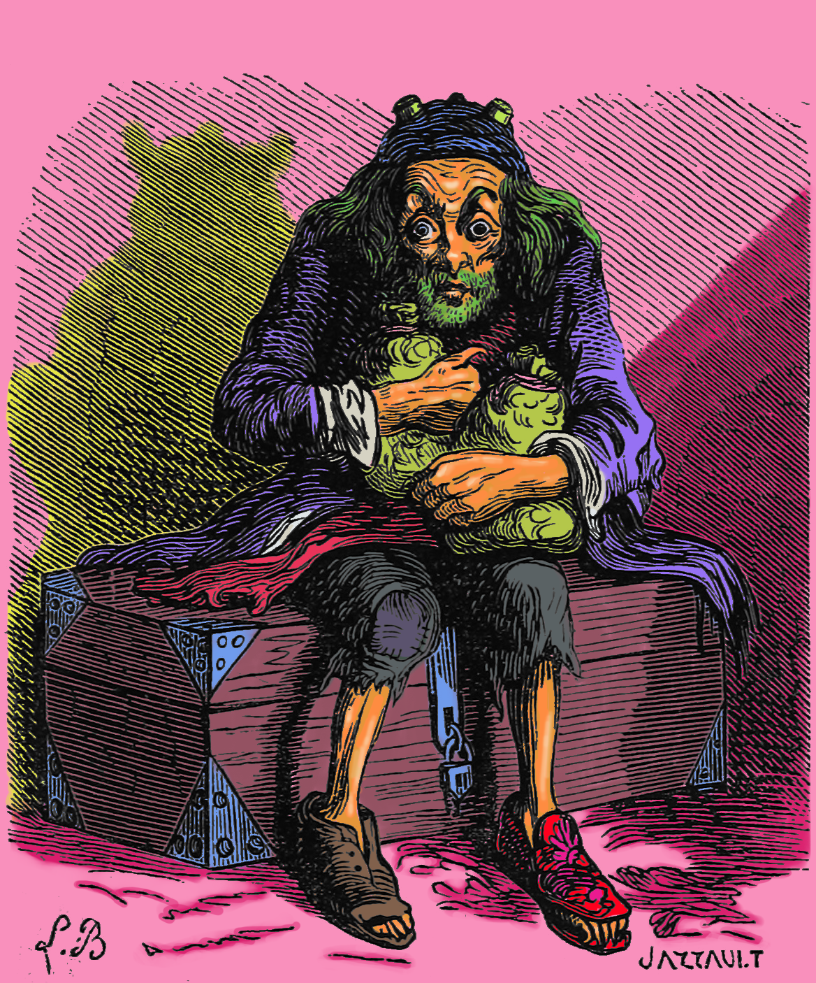 Inferno in colours: Mammon the demon, from Collin de Plancy's Dictionnaire Infernal