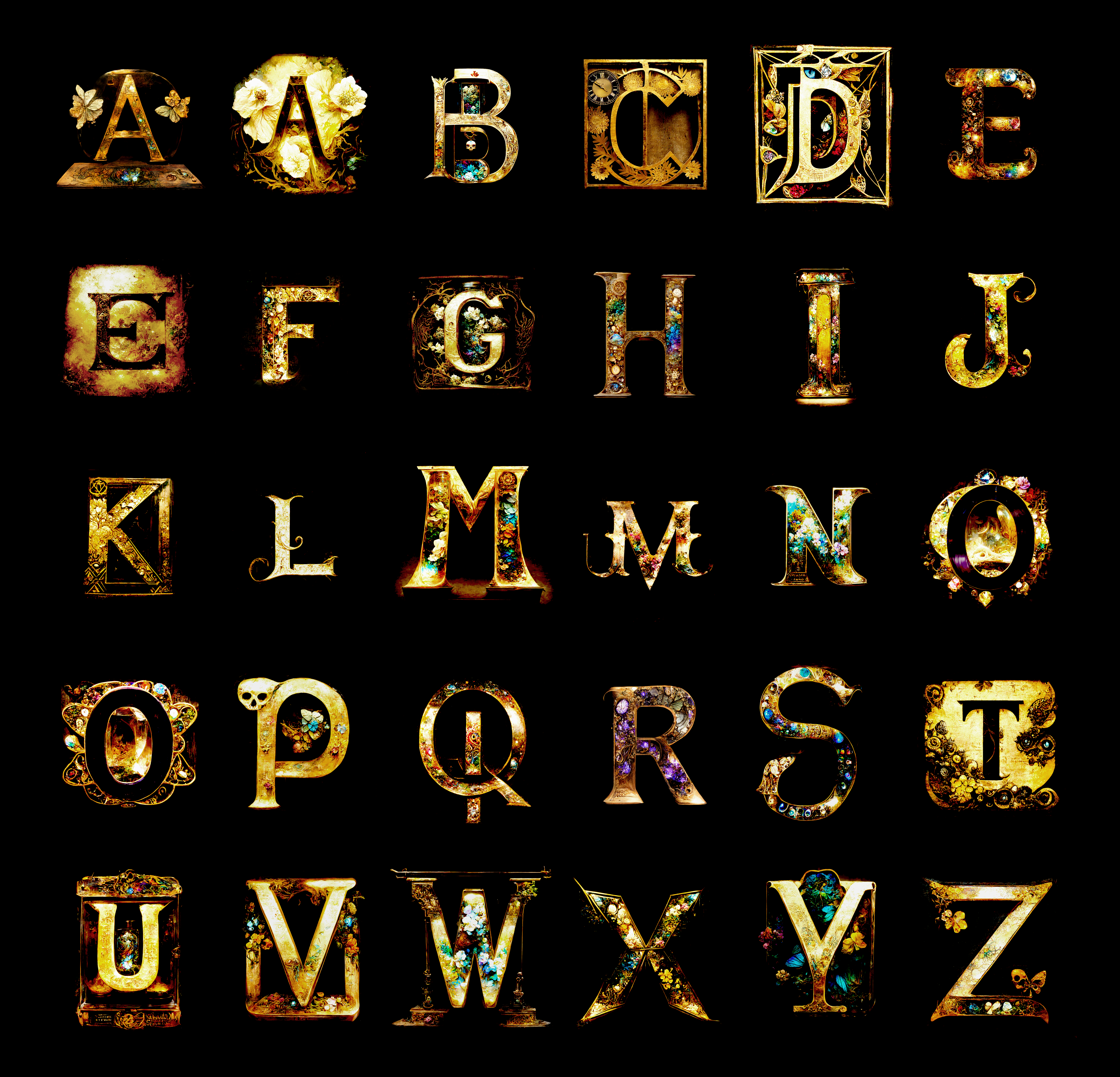 Alphaglyphs Font