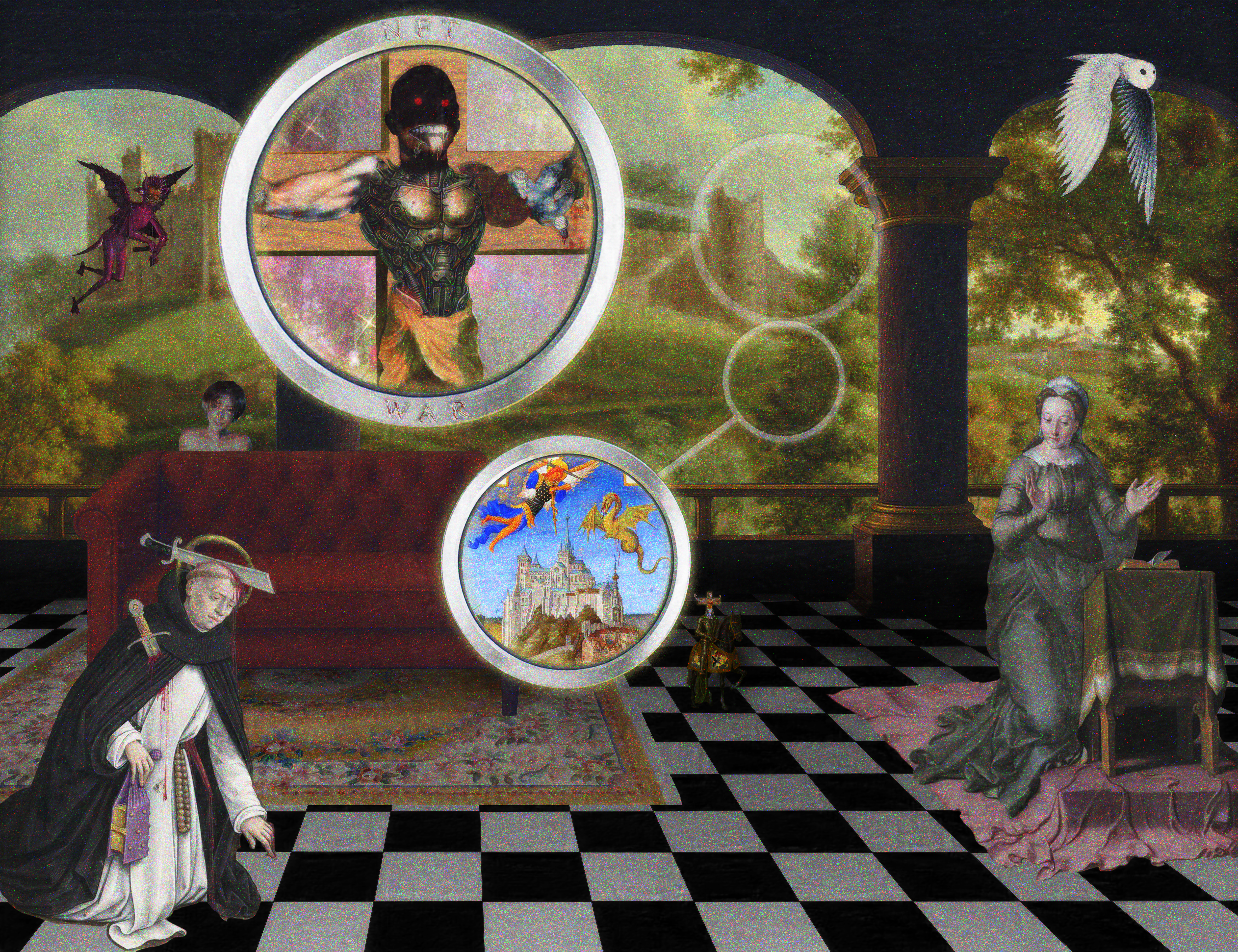 The Pilgrim’s Living Room Crucifixion; Mona Lisa Hyper-Gamble #99