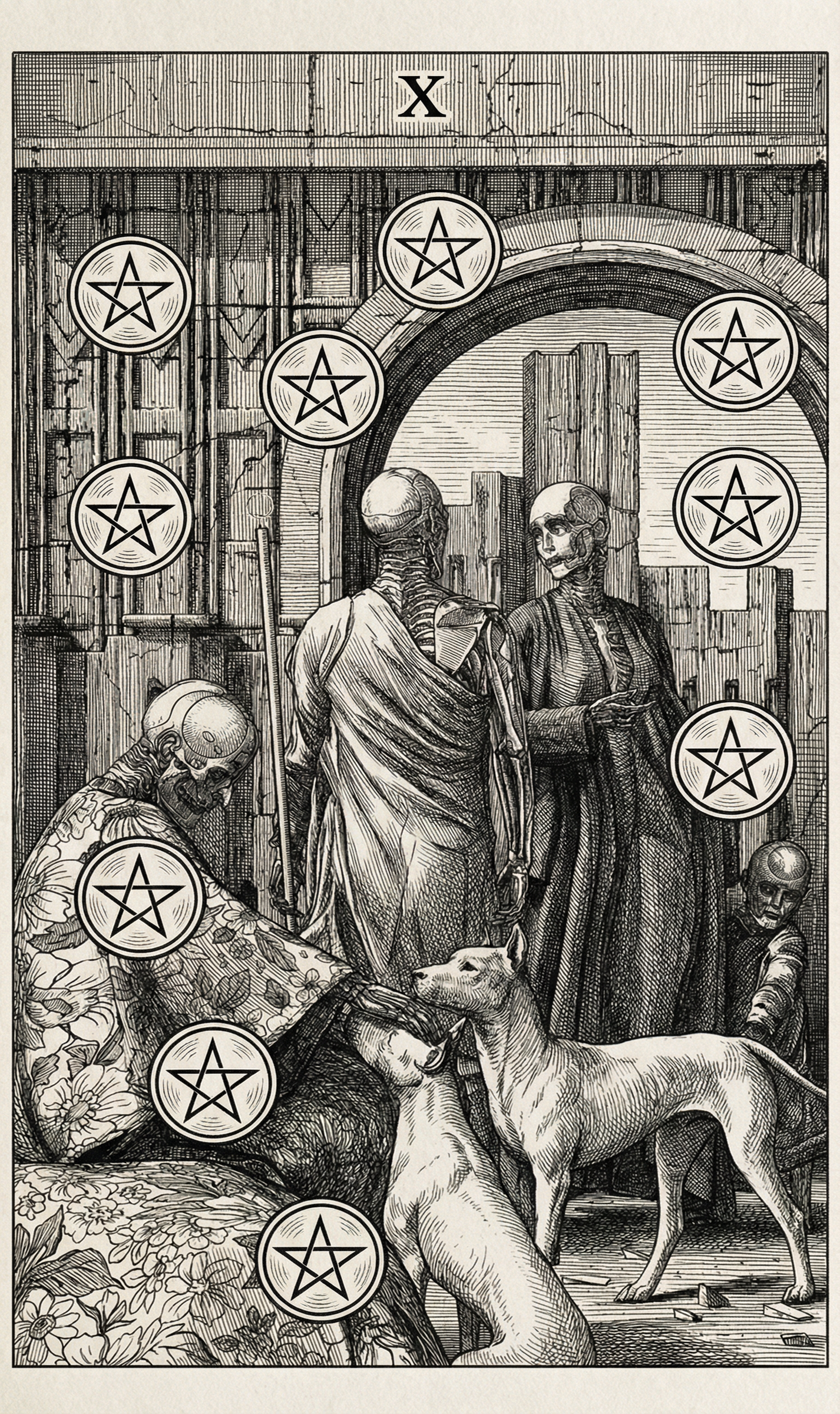 10 of Pentacles — Litho