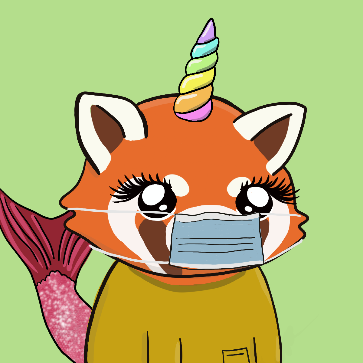 Okay Red Panda #7152