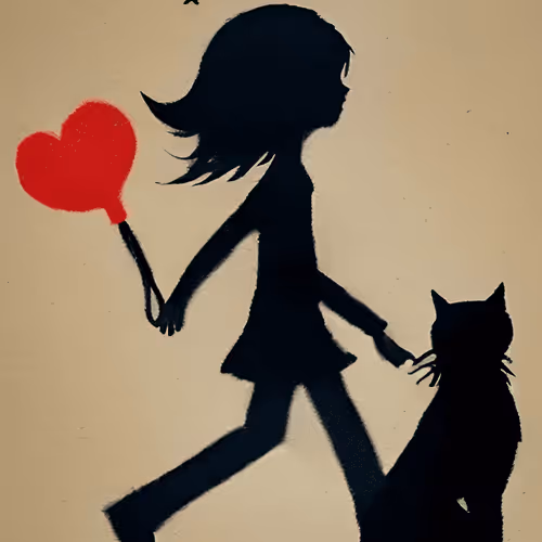 Girl and Cat