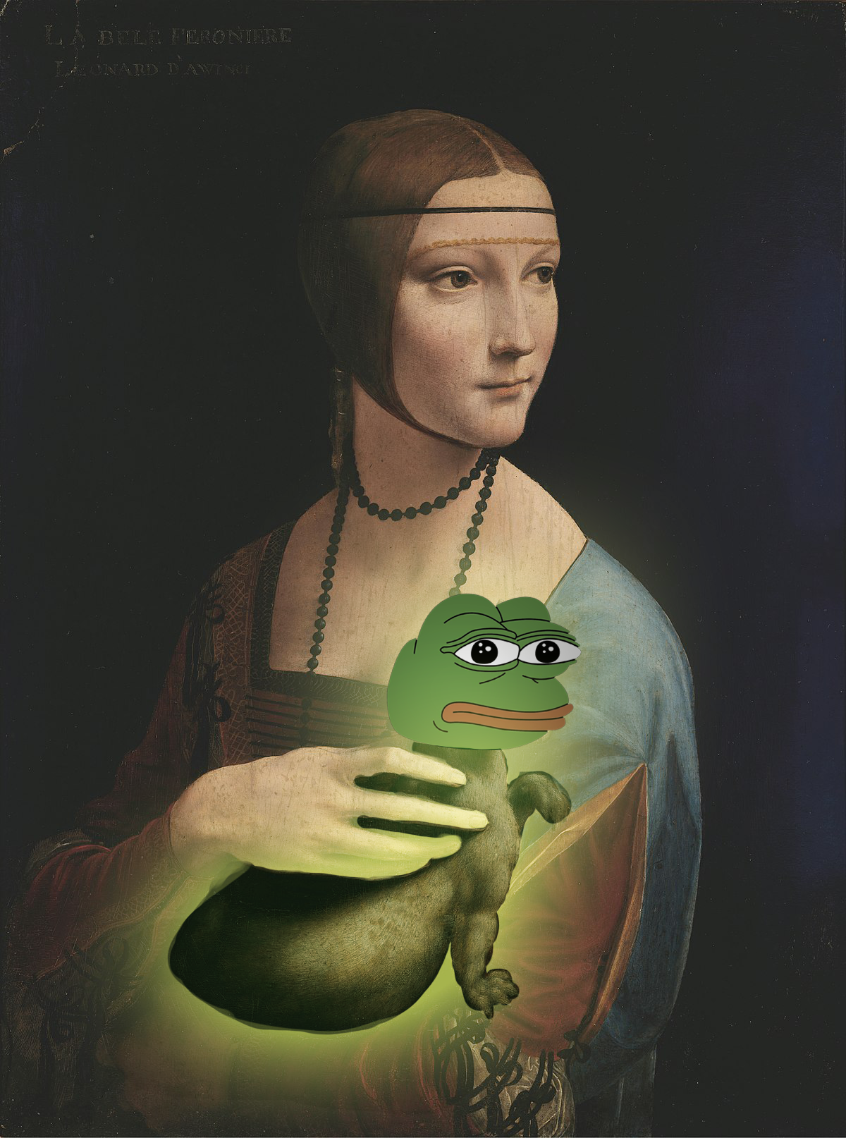 Lady with an neon Pepe 370/999