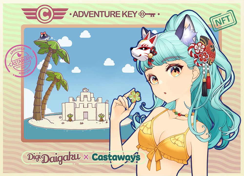 DigiDaigaku Genesis Adventure Key Castaways #1098 - Angelena