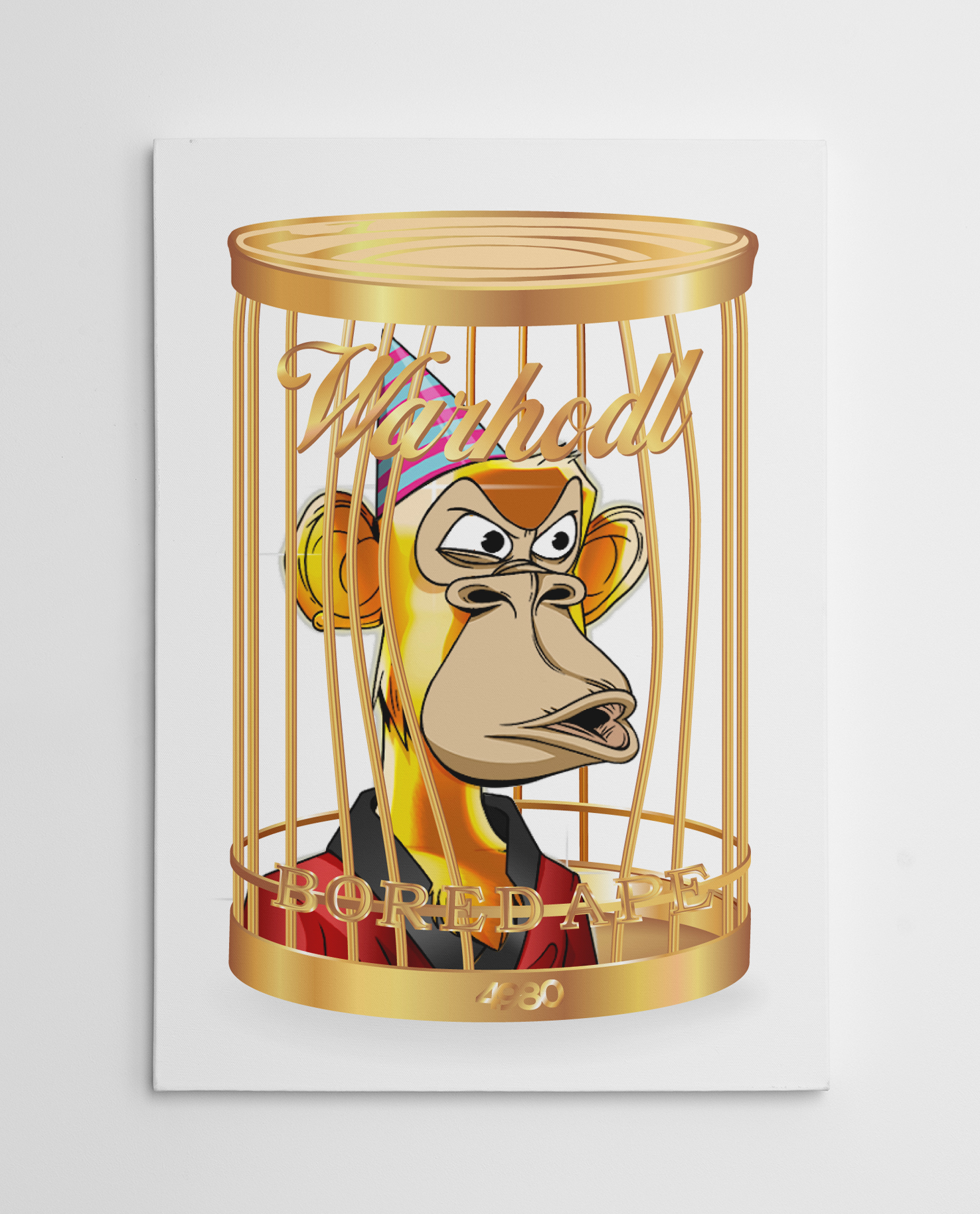 WARHODL "APE ESCAPE" 1/1 Bored Ape Yacht Club Gold Can
