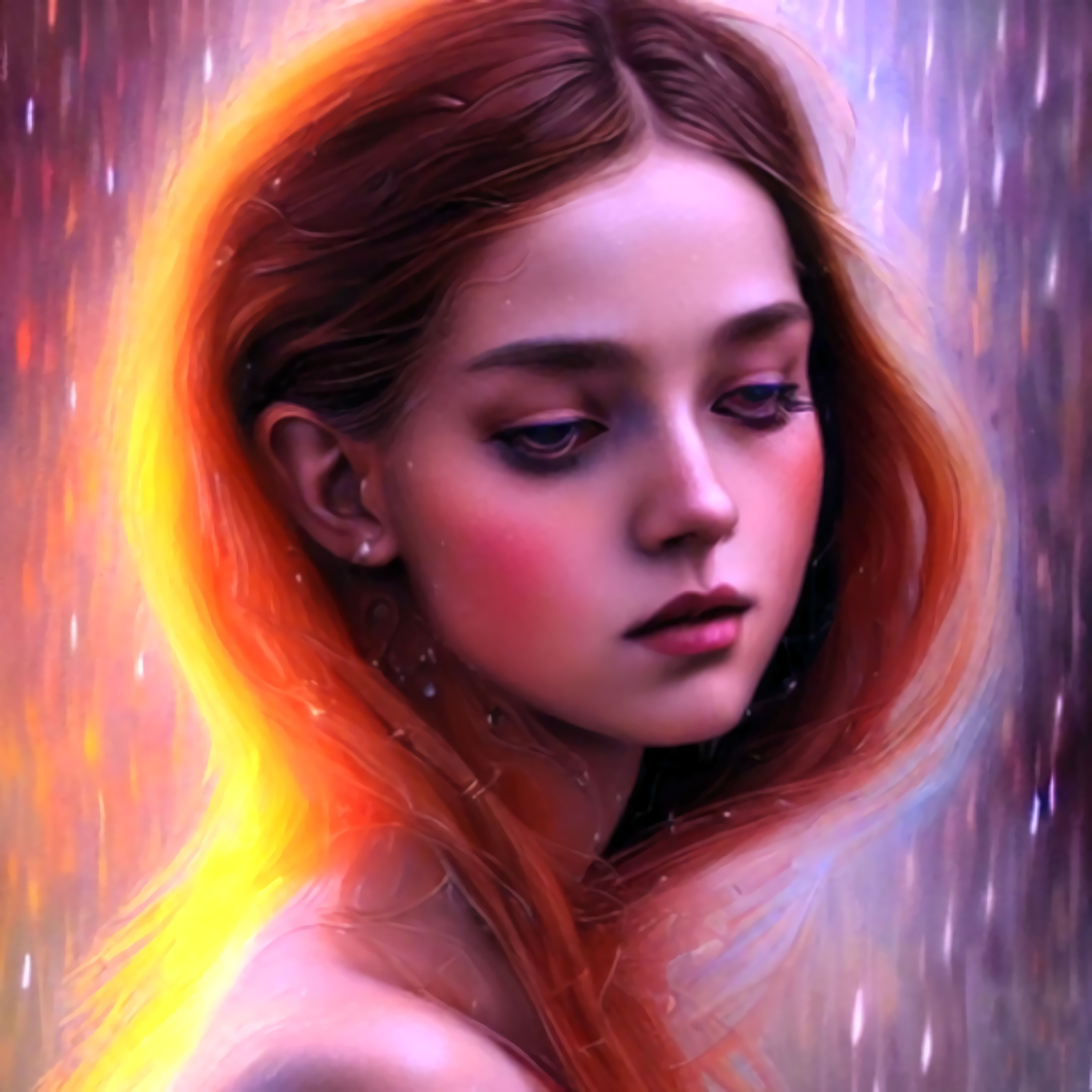 GLOWING IN THE RAIN