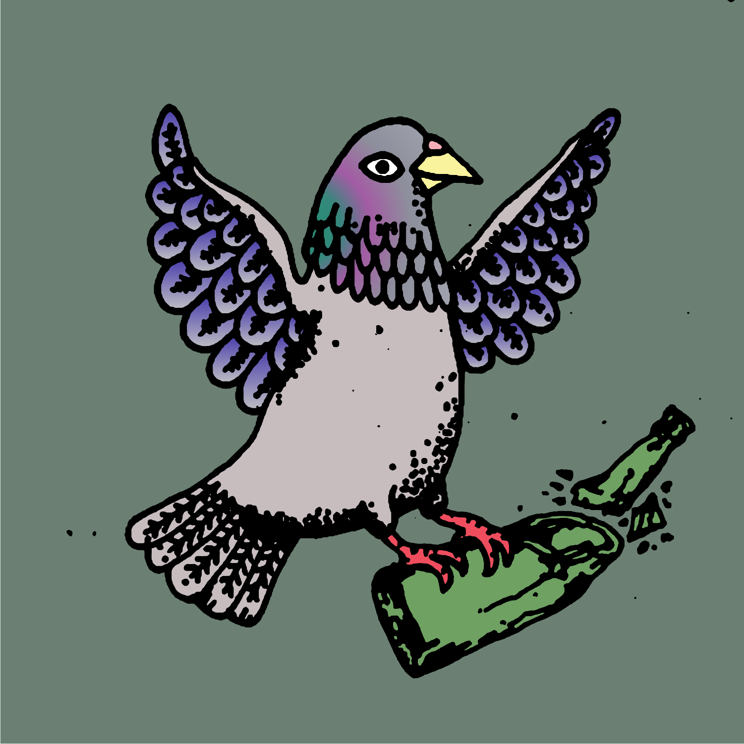 Hood Pigeon #2387