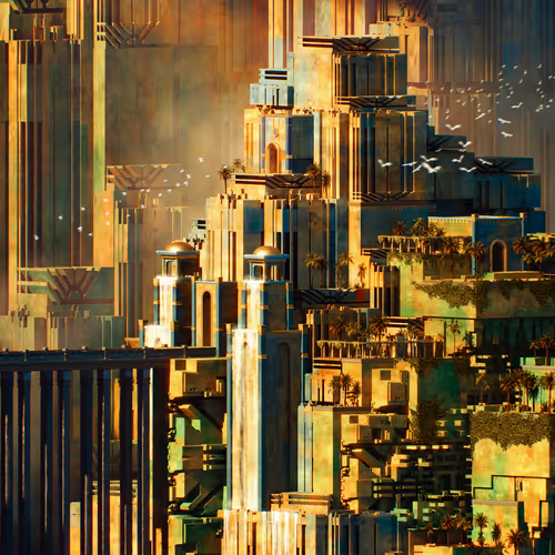 Hanging Gardens of Babylon - Jarvinart