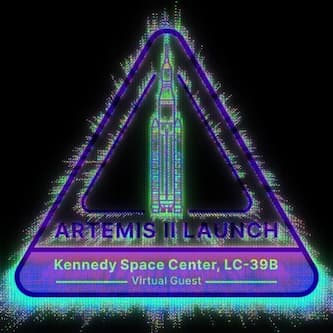 Artemis II Lunar Lauch Nasa Virtual Guest Passport Stamp Remix (Empress Edition)
