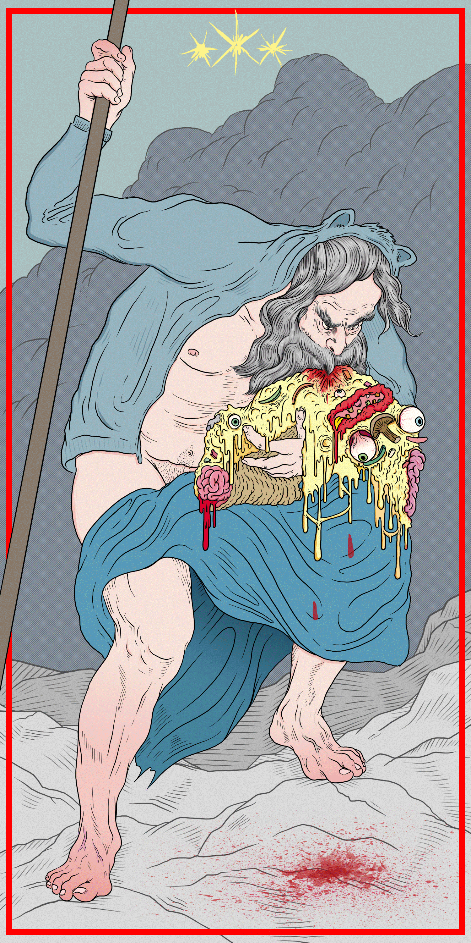 Pizza hungry Bear