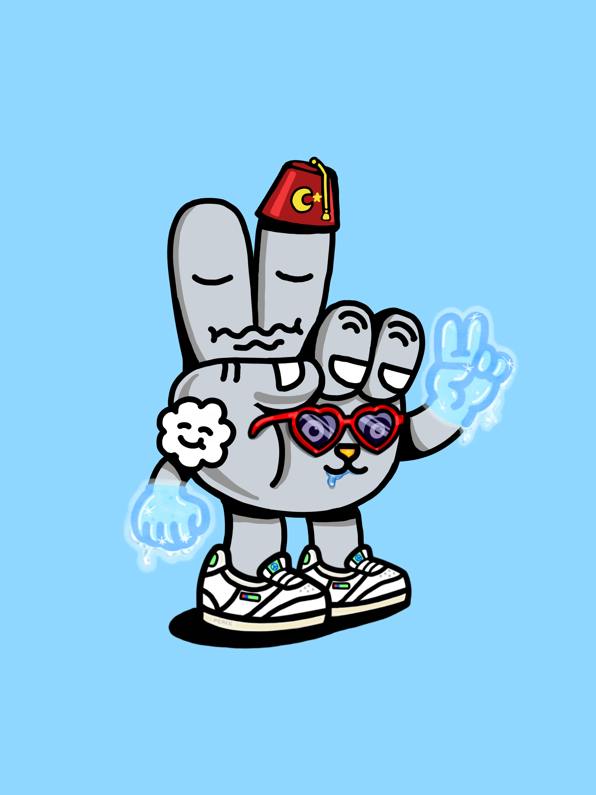PEACE RABBIT #1725