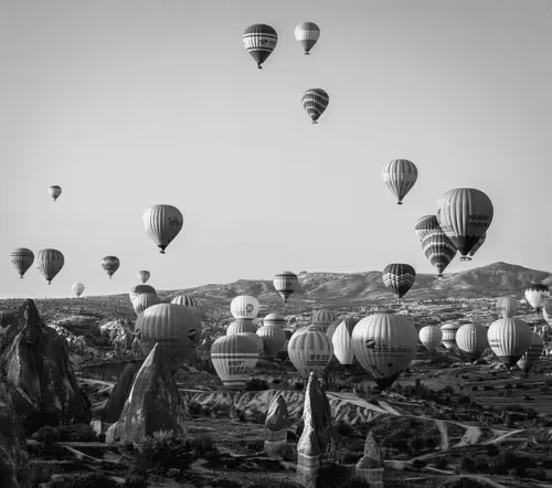 99 Monochrome Balloons
