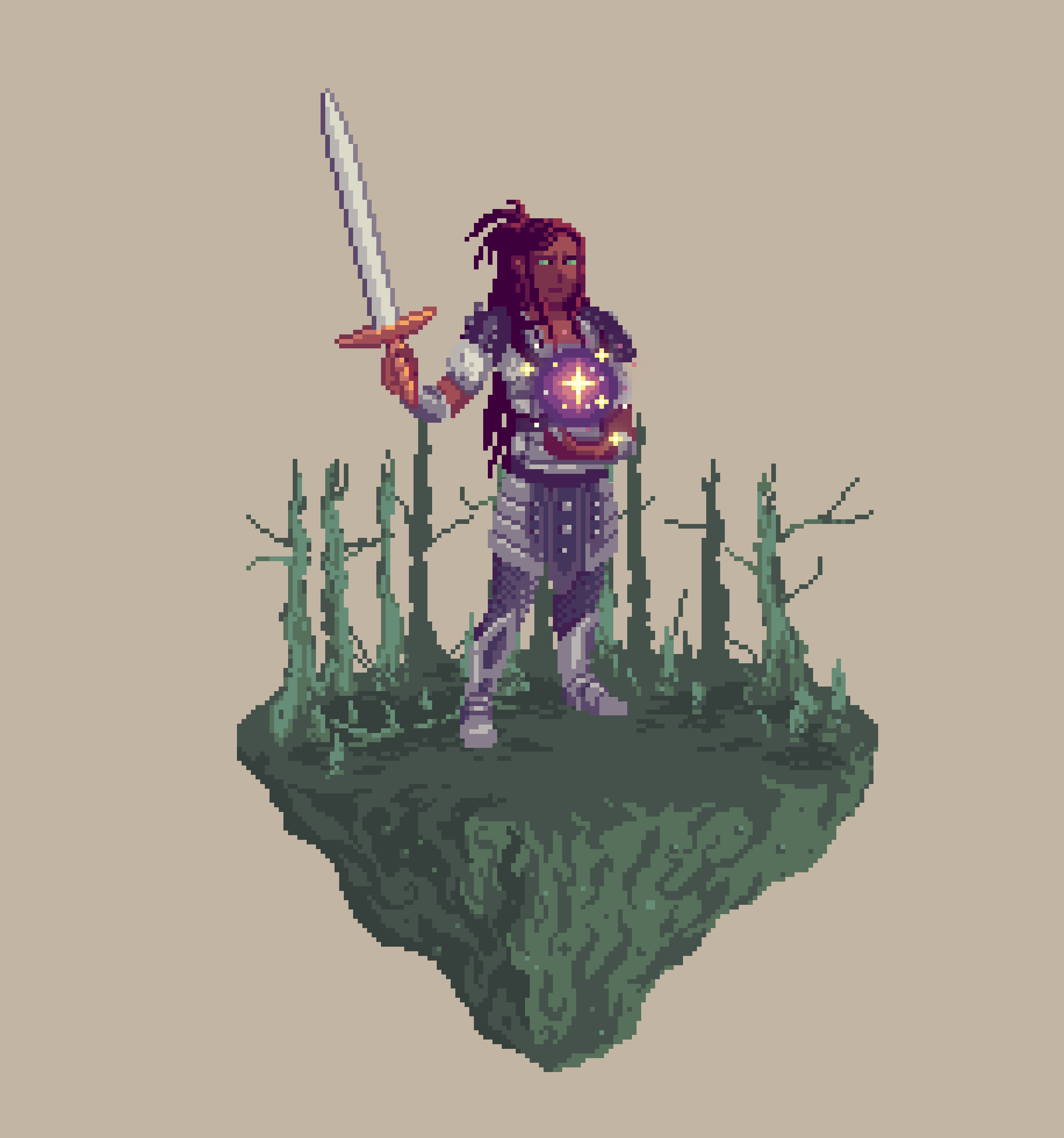 Valiant Human Mystic Warlock from The Swamp