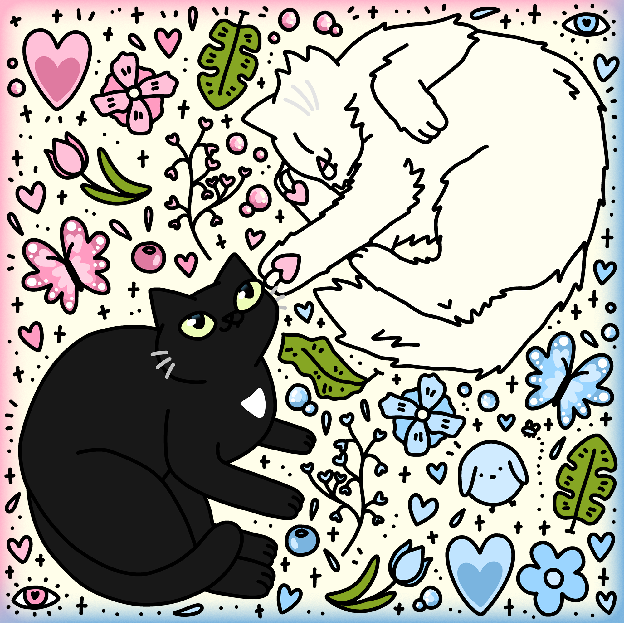 floral felines