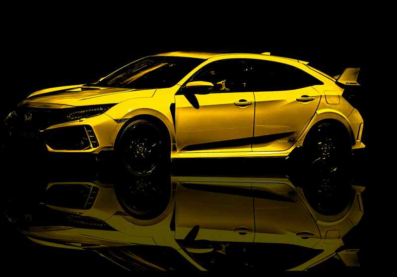 Golden Honda Civic Type R