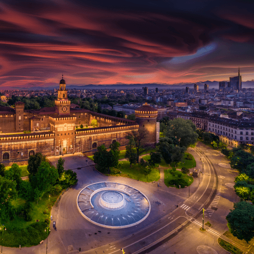 Castello Sforzesco - Cities in the era of lockdown: Milan