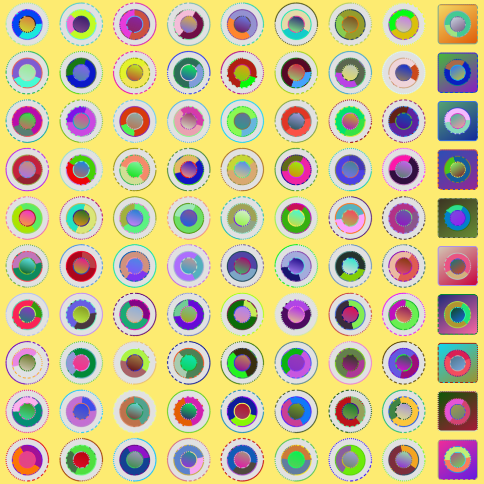 CrackJack - Generative Art Game - Yellow